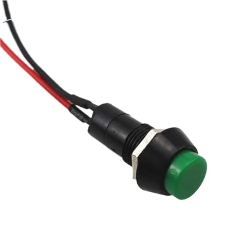 20 stücke Push button schalter kleine auto schaltung draht lautsprecher elektrische mini boot form runde linie(Black) von ONGCPQPEO
