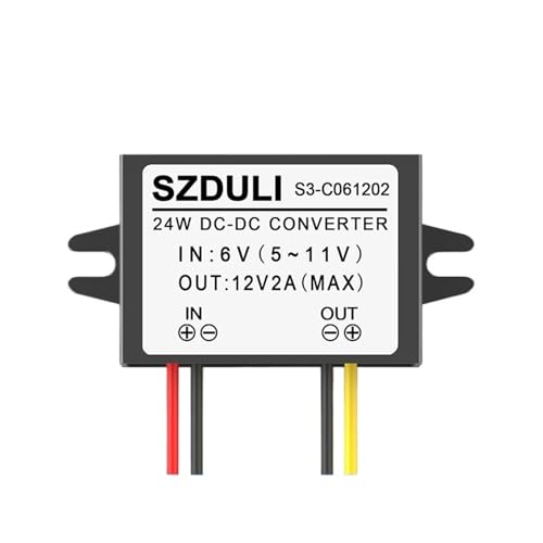 5–11 V Liter 12 V DC-Stromversorgungsregler, Konverter, 6 V auf 12 V Kfz-Stromversorgungsmodul, DC/DC-Transformator(6V to 12V 2A) von ONGCPQPEO
