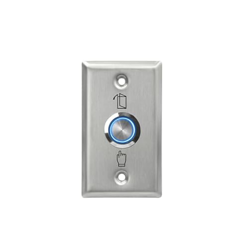 Edelstahl Exit-Button Hintergrundbeleuchtung Push-Schalter Tür Sensor Opener Release for Magnetische Schloss Access Control S50L(Backlight) von ONGCPQPEO