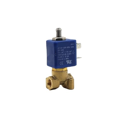 JYZ-3 AC 110 bis 120 V elektrisches Hochtemperatur-Wasser-Elektroventil aus Messing mit 2 Positionen und 3 Wege für Kaffeemaschine JYZ-3 AC 110 bis 120 V elektrisches Hochtemperatur-Wasser-Elektroventil aus Messing mit 2 Positionen und 3 Wege für Kaffeemaschine von ONGCPQPEO