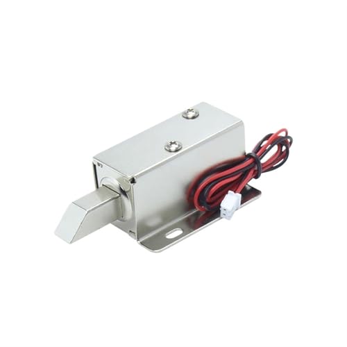 Kleines elektrisches Schloss, erweitertes elektromagnetisches Schloss mit Verriegelungslasche DC12V, Hub 10 mm (DC12V0.8A) von ONGCPQPEO
