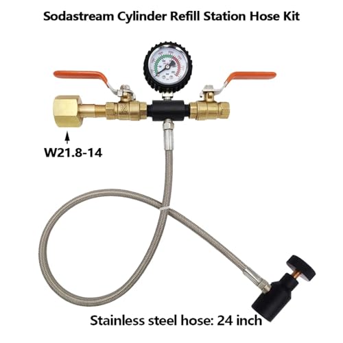 Nachfüll- und Ladestation Tr21-4 Zylinderkarbonator mit Kugelhahn aus großer CO2-Tankflasche W21.8-14 DIN477 CGA320(W21.8-24-A) von ONGCPQPEO