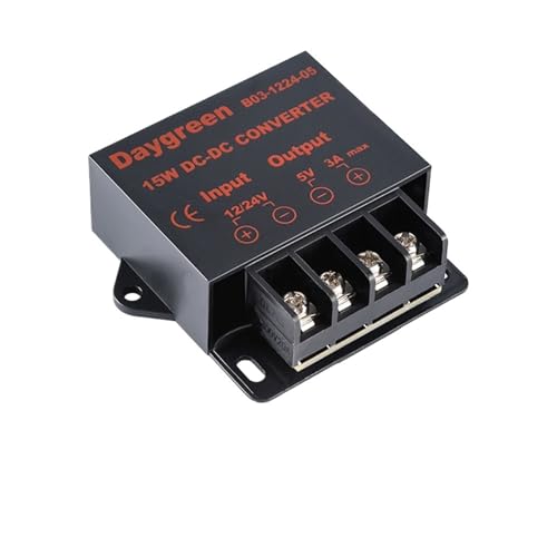 ONGCPQPEO 12V 24V auf 5V 3A 5A 10A 20A 30A 40A 50A 100A DC DC Wandler Regler Auto Step Down Reduzierer Netzteil(12V 24V to 5V 3A) von ONGCPQPEO