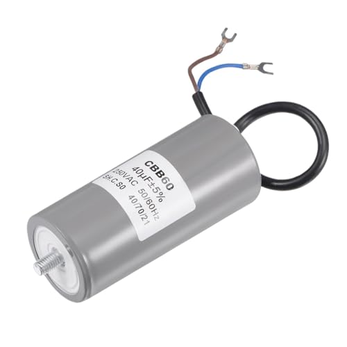 ONGCPQPEO Betriebskondensator Motor AC 250V 30uF 35uF 40uF 50uF CBB60 mit Befestigungsstift M8 für Waschmaschine Wasserpumpe Luftkompressor (40uF 220x110x50mm) von ONGCPQPEO