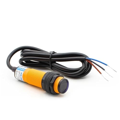 ONGCPQPEO Photoelektrischer Schalter M18 mit diffuser Reflexion, Sensor E3F-DS10C4/C2/P1/P2, drei Kabel NPN NO NC, 10 cm ± 10 %, verstellbar, 24 V (E3F-DS10P2) von ONGCPQPEO