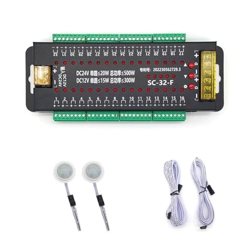 ONGCPQPEO SC-32-F 12 V/24 V LED-Bewegungsmelder, Treppenlicht-Controller, 32-K-Lichtstreifen (mehrere Versionen erhältlich) (wie abgebildet) von ONGCPQPEO