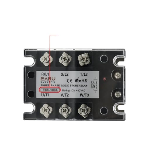 ONGCPQPEO SSR-10AA 25A 40A 60A 80A 3-Phasenrelais SSR Solid State AC Control 480V 70-280V Kühlkörper Aluminium Input (40A) von ONGCPQPEO