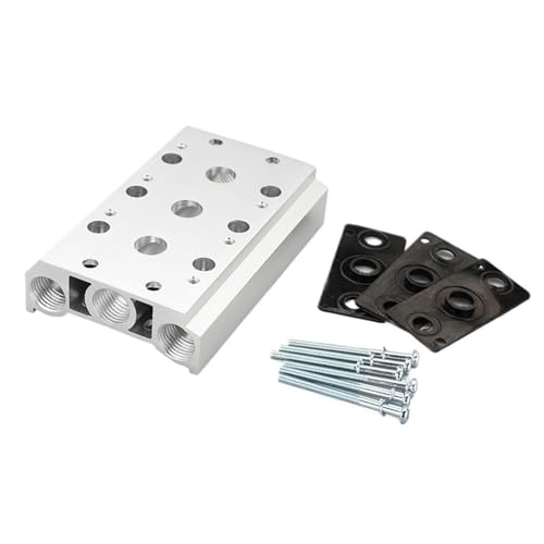 Pneumatische Magnetventile 4V210-08 4V220-08 Luftauslasskrümmer 200M Ventilplatte Basiskrümmer mit Zubehör(10F) von ONGCPQPEO