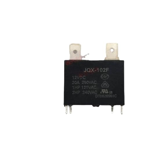 Relais JQX-102F-P-12VDC 4-polig, 20 A, Klimaanlage, Warmwasserbereiter von ONGCPQPEO