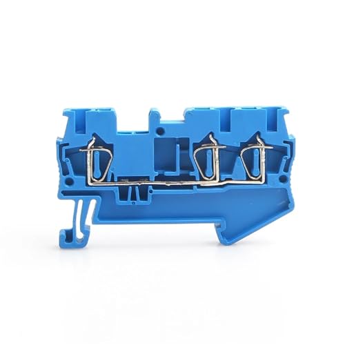 ST-2.5-TWIN 10-teiliger DIN-Schienen-Klemmenblock-Anschluss, elektrische Verkabelung, Zugtyp, 3-Leiter-Klemmenblock, Drahtleiter(Blue) von ONGCPQPEO