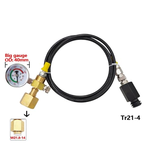 Soda Water Stream Homebrew Externer Hochdruckschlauch zur CO2-Kohlendioxidtankmaschine for W21.8-14 CGA320 Tank(W21.8 250bar A) von ONGCPQPEO