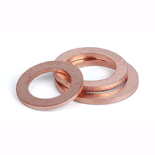 STÜCKE M12 M13 M14 M15 M16 M17 M18 M19 M20 Messing Kupfer Dichtung Boot Crush Washer Flachdichtung Ring Sump Plug Oil Seal Fitting-M15x24x2 von ONGOLIA