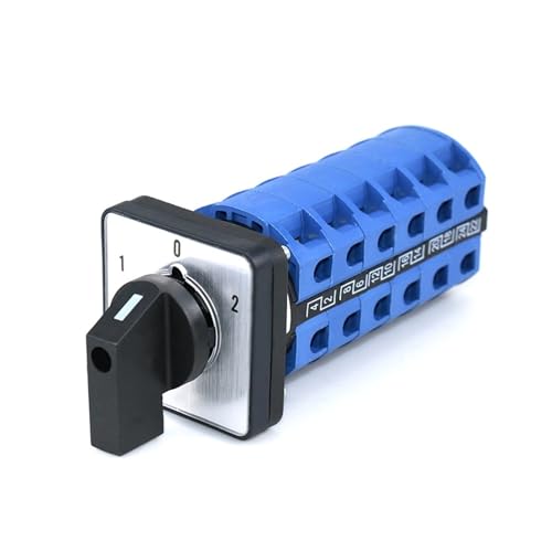 ONGVXR SZW26/LW26-25 3 Positionen 6 Phasen 24 Klemmen Schraube 660 V 25 A 48 x 48 mm Bedienfeldauswahlsteuerung Drehumschalter Nockenschalter von ONGVXR