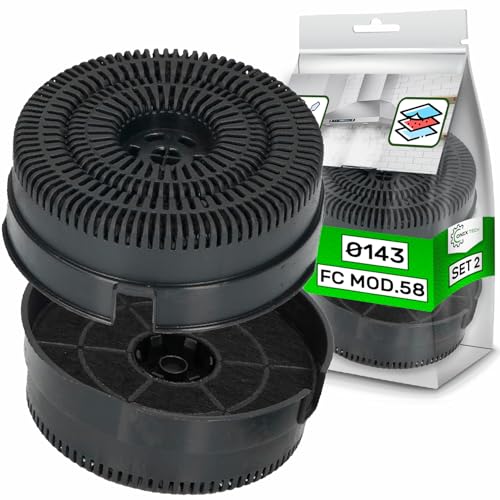 2 Stück Dunstabzugshaube Filter Typ 58 Ø143 mm mit Original Code 4055374690 482000009756 C00308179 C00333930 für Elica für Aeg für Indesit - Garantie 5 Jahre - ONIX TECH von ONIX TECH