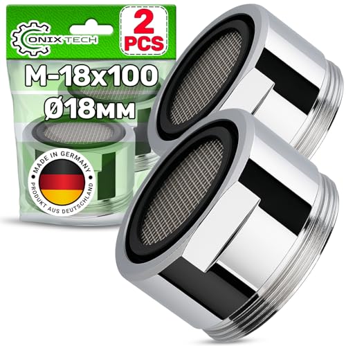 2 Stück Perlatoren für Wasserhähne in Küche und Bad M-18x100 Ausgelegt zum Wassersparen - MADE IN GERMANY - Garantie 10 Jahre - ONIX TECH 2 Stück Perlatoren für Wasserhähne in Küche und Bad M-18x100 Ausgelegt zum Wassersparen - MADE IN GERMANY - Garantie 10 Jahre - ONIX TECH von ONIX TECH