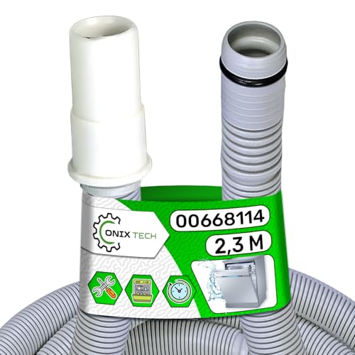 Ablaufschlauch Spülmaschine 2,3 m Ø 19/19 mm mit dem Originalcode 00668114 668114 für Bosch für Siemens - Garantie 5 Jahre - ONIX TECH von ONIX TECH