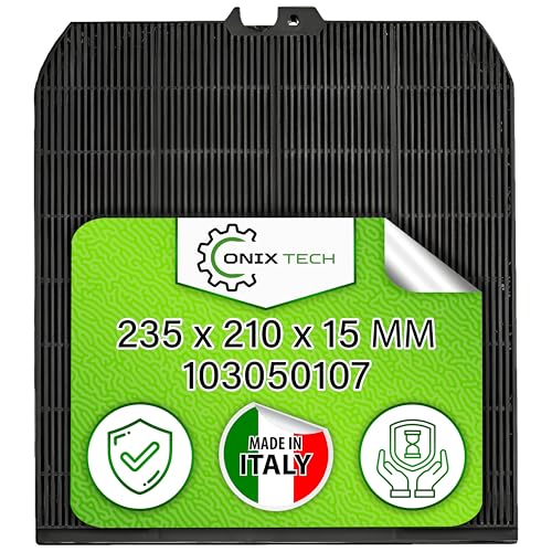Aktivkohlefilter Dunstabzugshaube Typ 3 mit dem Originalcode 103050107 für Falmec CR1000 für Airlux hat eine Größe von 235 x 210 x 15 mm - MADE IN ITALY - ONIX TECH Aktivkohlefilter Dunstabzugshaube Typ 3 mit dem Originalcode 103050107 für Falmec CR1000 für Airlux hat eine Größe von 235 x 210 x 15 mm - MADE IN ITALY - ONIX TECH von ONIX TECH