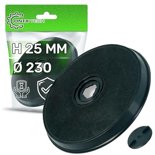 Aktivkohlefilter Dunstabzugshaube Typ E233 Ø 230 mm mit dem Originalcode C00383475 C00090694 484000008636 1120157238 C00307666 9197060193 für Bosch für Whirlpool für AEG für Electrolux - ONIX TECH von ONIX TECH
