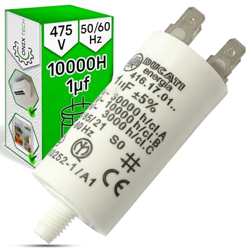 Anlaufkondensator CBB60 1uF Kapazität 474/500V 50/60 Hz - Garantie 5 Jahre - ONIX TECH von ONIX TECH