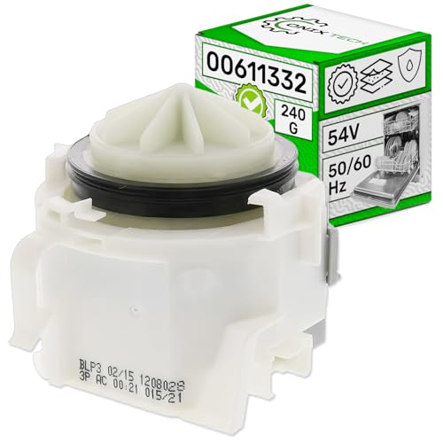 Laugenpumpe 15W für Spülmaschine mit Originalcode 00611332 611332 für Bosch für Balay für Siemens für Neff für Constructa BLP3 00/002 205.962 - Garantie 5 Jahre - ONIX TECH von ONIX TECH
