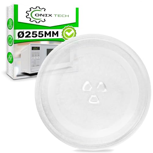 Mikrowellenteller Glas mit einem Durchmesser von Ø 25,5 cm hat 3 Befestigungsfüße am Boden - Originalcode 3517203600 für Daewoo für Galanz Mikrowelle - ONIX TECH von ONIX TECH