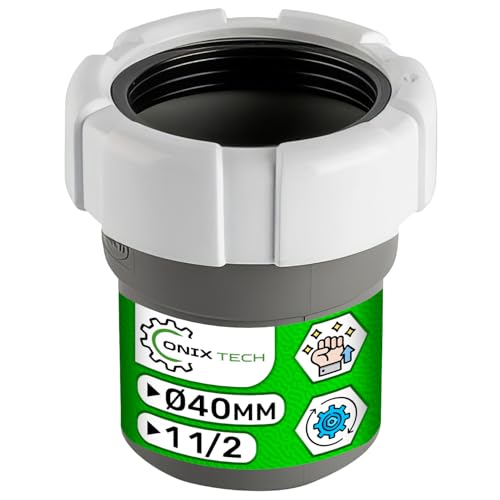 Muffe für Waschmaschine Abfluss Adapter Gewinde 1 1/2” Ø 40 mm aus PVC - ONIX TECH von ONIX TECH