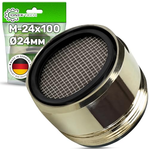 Perlatoren für Wasserhähne in Küche und Bad aus Vergoldetem Messing M-24x100 Ausgelegt zum Wassersparen - MADE IN GERMANY - Garantie 10 Jahre - ONIX TECH Perlatoren für Wasserhähne in Küche und Bad aus Vergoldetem Messing M-24x100 Ausgelegt zum Wassersparen - MADE IN GERMANY - Garantie 10 Jahre - ONIX TECH von ONIX TECH