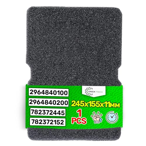Schwammfilter für Trockner in der Größe 245 x 155 x 11 mm Originalcode 782372445 782372152 für Smeg 2964840100 2964840200 für Beko für Arcelik - ONIX TECH Schwammfilter für Trockner in der Größe 245 x 155 x 11 mm Originalcode 782372445 782372152 für Smeg 2964840100 2964840200 für Beko für Arcelik - ONIX TECH von ONIX TECH