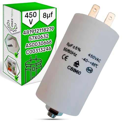Kondensator 8µf CBB60 Nennspannung 450V Anlaufkondensator - ONIX TECH von ONIX TECH