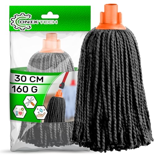 Universal Schwarz Mikrofaser Wischmopp Kopf hat eine Länge von 30 cm 160 g - ONIX TECH von ONIX TECH