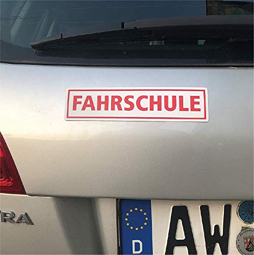 KFZ - Magnetschild 20 x 5 cm für PKW - magnetisch - einfaches entfernen (5, Fahrschule) von ONK