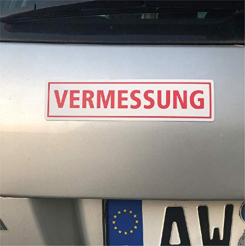 KFZ - Magnetschild 30 x 8 cm für PKW - magnetisch - einfaches entfernen (5, Vermessung) von ONK