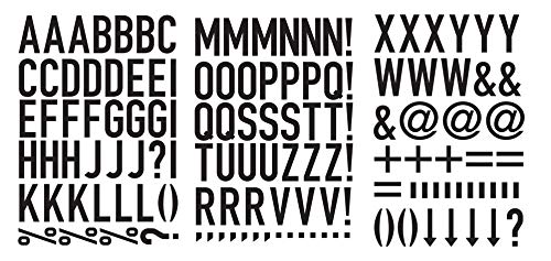 Magnetische Ziffern oder Buchstaben auf DIN A4 Bogen für Metalloberflächen (weiße Buchstaben, 50 mm Höhe) von ONK