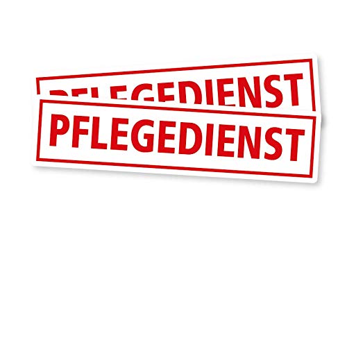 ONK Magnetschild 30 x 8 cm für PKW - magnetisch - einfach zu entfernen (Pflegedienst) - Warnschild für Autos - Kunststoff - Rot - simplistisch von ONK
