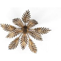 Onli Lighting - Onli felce 5 Light Feather Multi Arm Halbbündige Deckenleuchte, Bronze von ONLI LIGHTING