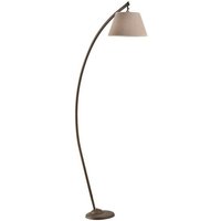 Onli Lighting - Onli susi Bogen-Stehlampe, brauner Stoffschirm von ONLI LIGHTING