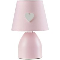 Onli titta Herz-Tischlampe mit rundem, konisch zulaufendem Schirm, Pink von ONLI LIGHTING