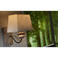 Onli seregon Wandleuchte mit Schirm, Steinoptik, Stoffschirm von ONLI LIGHTING