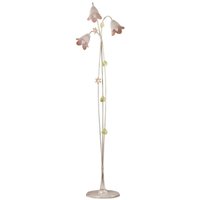 [GEBRAUCHT] Onli Stehleuchte Lampe Licht Florentiner Stil Silber Pink 3 Flammig Glas Eisen B-Ware von ONLI
