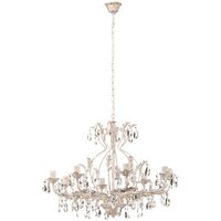 Gebraucht] Onli Kristall Kronleuchter Teresa Hängeleuchte Deckenleuchte Elfenbein 8 Flammig B-Ware von ONLI