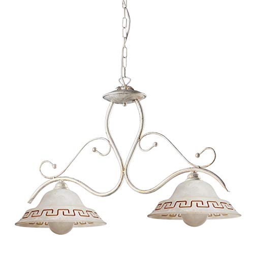 ONLI Giorgio Billard-Kronleuchter, Metall Glas, E27, Elfenbein, 80 x h 100 cm ONLI Giorgio Billard-Kronleuchter, Metall Glas, E27, Elfenbein, 80 x h 100 cm von ONLI