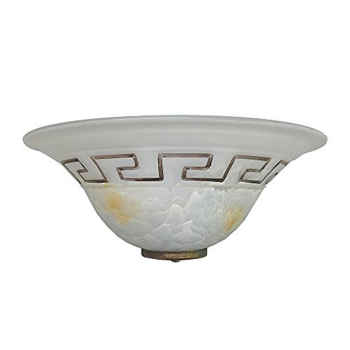 Onli Wandleuchte griechischen Marmor elfenbein Dekor Bilderrahmen Stil Griechische Klassiker. Design made in Italy Stil Klassisch Traditionell Retro, Garantie 24 Monate, Weiß, Breite 30 cm von ONLI click your light