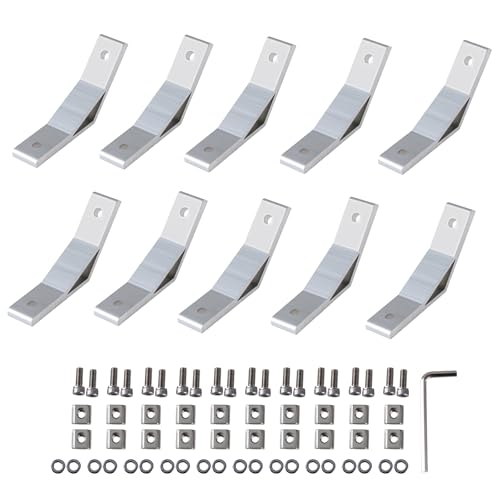 ONLISUM 10 Stück Winkelverbinder,135 Grad winkel Befestigungsmaterial,Aluprofil 30x30 Aluminium winkelverbinder ,Winkel Metall zum Verbinden von 3030 Aluminiumprofilen ONLISUM 10 Stück Winkelverbinder,135 Grad winkel Befestigungsmaterial,Aluprofil 30x30 Aluminium winkelverbinder ,Winkel Metall zum Verbinden von 3030 Aluminiumprofilen von ONLISUM