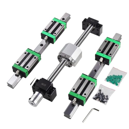 ONLISUM 2PCS HGR20-200mm Linearführung + 1PC SFU1605-250mm Kugelumlaufspindeln mit Kugelmuttern, BF12/BK12,DSG16H, Kupplung, Linearführungs-Kugelumlaufspindel-Set für CNC-Maschinen, 3D-Drucker ONLISUM 2PCS HGR20-200mm Linearführung + 1PC SFU1605-250mm Kugelumlaufspindeln mit Kugelmuttern, BF12/BK12,DSG16H, Kupplung, Linearführungs-Kugelumlaufspindel-Set für CNC-Maschinen, 3D-Drucker von ONLISUM