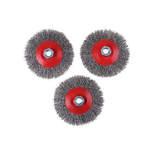 ONLISUM 3x Drahtbürste Gewellter Draht 115mm M14 Rostfrei Kegelbürste Für Winkelschleifer von ONLISUM