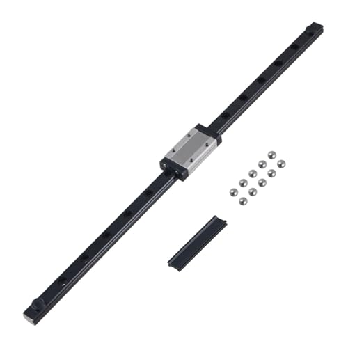 ONLISUM MGN9H 350mm 1 Stücke Mini Linearführung mit 1 Stück MGN9H Lagerkissen Blöcke für DIY 3D Drucker und CNC-Maschine Fräsmaschinen (schwarz) von ONLISUM