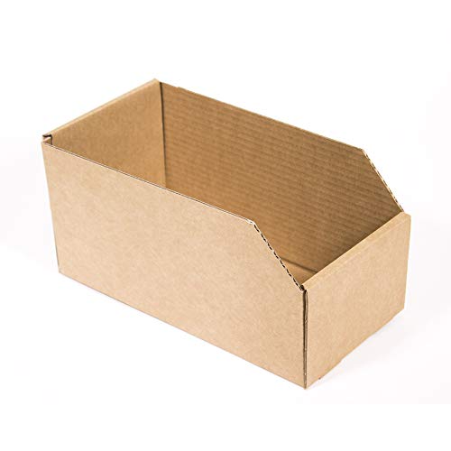 ONLY BOXES Packung mit 10 Aufbewahrungsboxen aus offenem Karton, Karton, Ablagefach, Innenmaße 20 x 10 x 10 cm, ideal für die Organisation von ONLY BOXES
