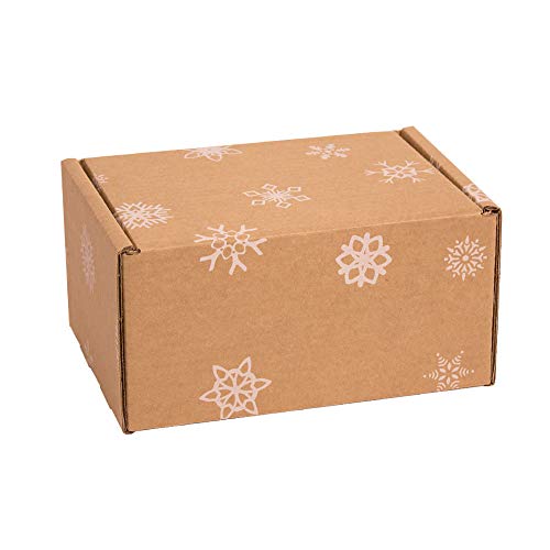 Only Boxes Weihnachtsdruckbox | Aufbewahrungsbox | Kraftkarton | Größe S | 4 Stück von ONLY BOXES