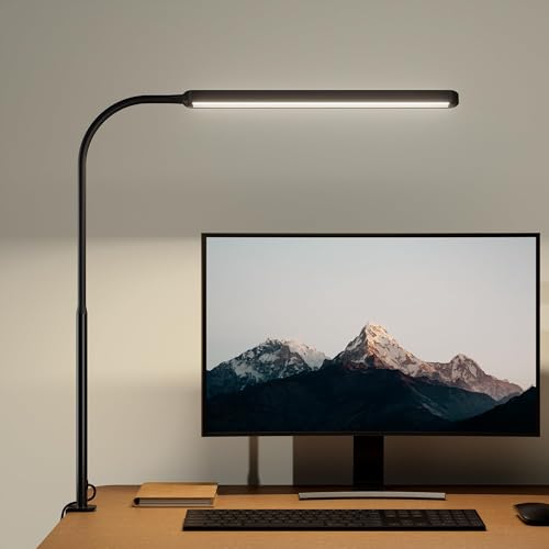 ONLYWIN LED Schreibtischlampe – Augenfreundlich, 360° Schwanenhals, Tischklemme, Touch-Bedienung, 3 Farben, sanftes Dimmen – Lampe für Büro, Zuhause & Studium – Schwarz ONLYWIN LED Schreibtischlampe – Augenfreundlich, 360° Schwanenhals, Tischklemme, Touch-Bedienung, 3 Farben, sanftes Dimmen – Lampe für Büro, Zuhause & Studium – Schwarz von ONLYWIN