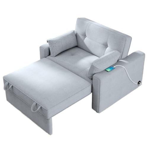 ONMYJFD 121,9 cm umwandelbares Schlafsofa, multifunktional, verstellbar, Einzelbett-Stuhl mit Anschluss für kleinen Raum (E) von ONMYJFD